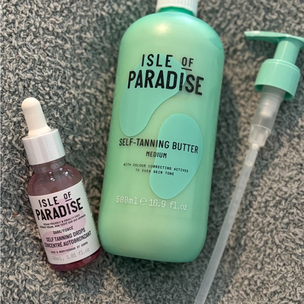 Isle of Paradise Self-Tanning Set - Green and Purple